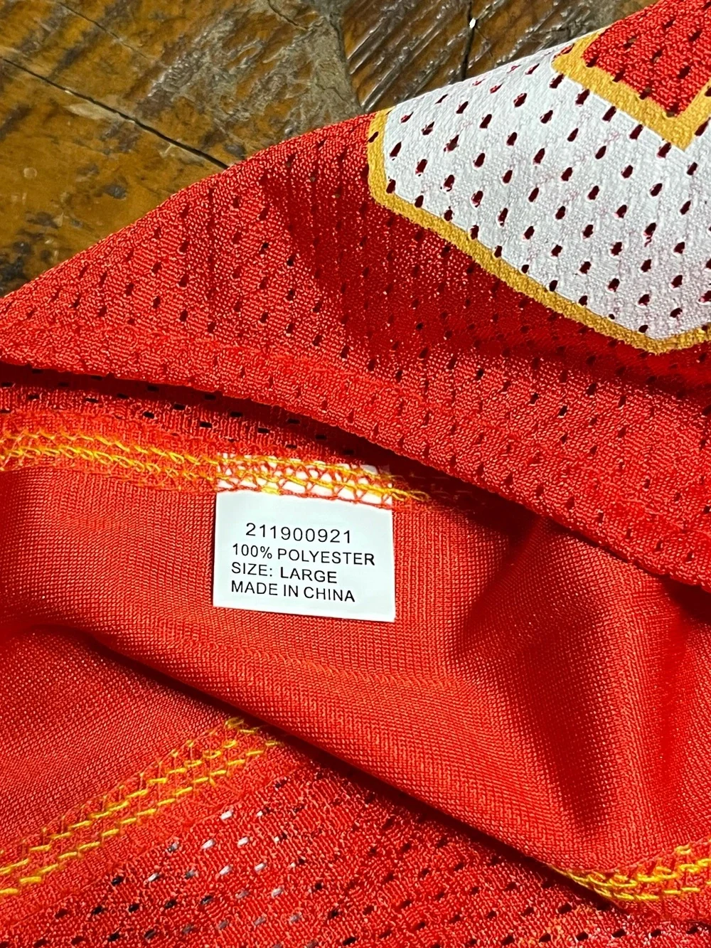 Kansas City Chiefs NFL Mesh Pet Jersey Size Large